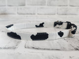 Cow Print 5/8" Small Buckle Collar 10"-15"