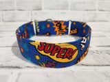 Comic Book 1.5" Medium Martingale Collar 12"-19"