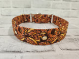 Chocolate Doughnut 1.5" Large Martingale Dog Collar 17"-24"