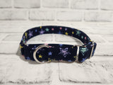 Navy Stars 1" Medium Martingale Collar 12"-19"