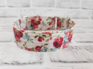 Rose Bouquet 1.5" Medium Martingale Collar 12"-19"