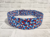 Patriotic Stars 2" XL Martingale Dog Collar 17"-28"