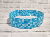 Blue Pixel 2" XL Martingale Dog Collar 17"-28"