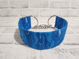 Blue Swirl 2" Medium Chain Martingale Collar 12"-19"