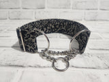 Floral Lace 2" Medium Chain Martingale Collar 12"-19"