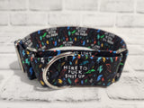 Here To F*ck Sh*t Up 2" Medium Martingale Collar 12"-19"