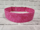 Pretty Pink 2" XL Martingale Dog Collar 17"-28"