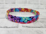 Rainbow Daisies 1" Large Martingale Collar 17"-24"