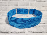 Blue Swirls 2" XL Martingale Dog Collar 17"-28"