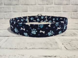 Paws & Bones Blue 1.5" XL Martingale Collar 19"-28"