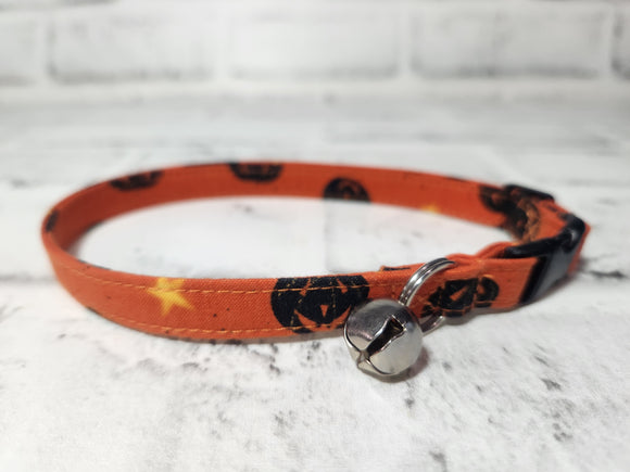 Vintage Pumpkin Cat Collar 3/8