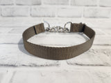 Coyote Tan 1" Medium Nylon Chain Martingale Collar 12"-19"