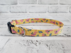 Pink Bunny 5/8" Small Buckle Collar 10"-15"