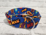 Comic Book 2" Medium Martingale Collar 12"-19"