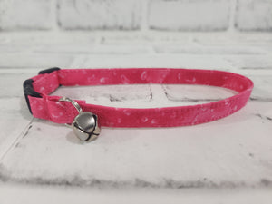 Pink Water  Cat Collar 3/8"