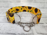 Sunflower 2" Large Chain Martingale Collar 17"-24"