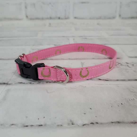 Pink with Gold Horseshoe  1/2