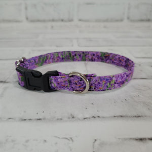 Lavender Fields 1/2" X-Small Buckle Collar  7"-11"