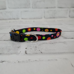 Crazy Dots 1/2" X-Small Buckle Collar  7"-11"