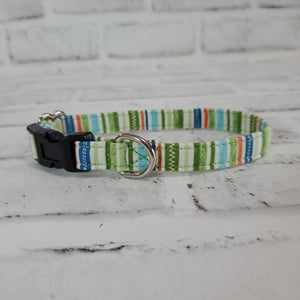 Green Roadtrip 1/2" X-Small Buckle Collar  7"-11"