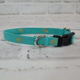 Gold ladybugs 1/2" X-Small Buckle Collar  7"-11"