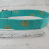 Gold ladybugs 1/2" X-Small Buckle Collar  7"-11"