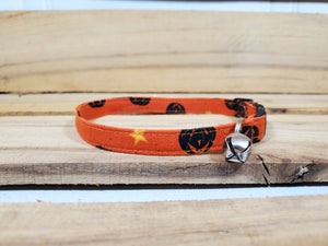 Vintage Pumpkin Cat Collar 3/8"