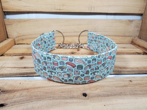 Sushi 2" Large Chain Martingale Collar 17"-24"