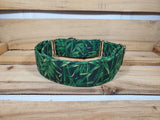 Bamboo Leaves 1.5" XL Martingale Collar 19"-28"