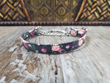 Boho Floral 1/2" X-Small Chain Martingale Collar  9"-11"