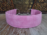 Pink Hearts 1.5" Large Chain Martingale Collar 17"-24"