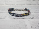 Birthday 1/2" X-Small Chain Martingale Collar  9"-11"