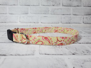 Spring Paisley 1" Large Buckle Collar 15"-24"