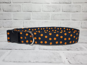 Bitty Pumpkins 1.5" XL  Buckle Dog Collar 18"-30"