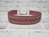 Holiday Deer 1.5" XL Chain Martingale Collar 17"-28"