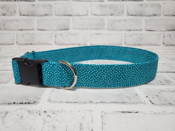 Teal and White Polka Dots 1.5
