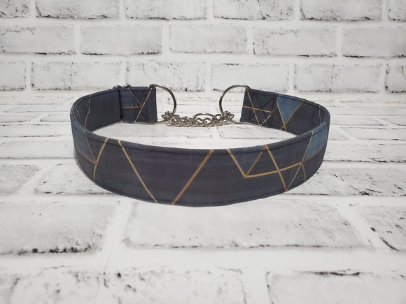 Navy and Gold Geometric 1.5