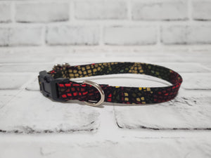 Holiday Mosaic 1/2" X-Small Buckle Collar  7"-11"