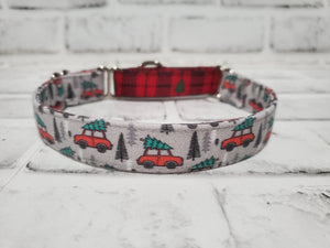 Christmas Adventure Two-Tone 3/4" Small Martingale Collar 10"-15"