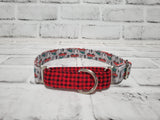 Christmas Adventures Two-Tone 3/4" Small Martingale Collar 10"-15"