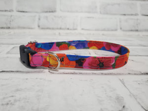 Pansies 5/8" Small Buckle Collar 10"-15"
