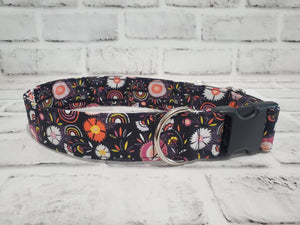 Funky Floral 1.5" Large Buckle Collar 15"-24"