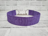Purple Stripes 1.5" Large Chain Martingale Collar 17"-24"