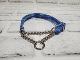 Ocean Waves 5/8" X-Small Chain Martingale Collar  9"-11"