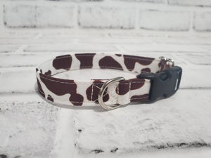 Brown Cow 5/8" X-Small Buckle Collar  7"-11"