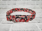 Red Roses 1.5" XL Martingale Collar 17"-28"
