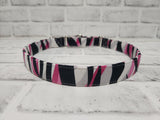 Pink, White and Black 1" XL Martingale Collar 19"-28"