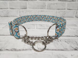Bacon and Eggs 1.5" XL Chain Martingale Collar 17"-28"