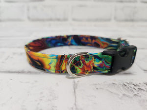 Psychedelic Swirl 5/8" X-Small Buckle Collar  7"-11"