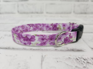 Lilac Blossom 5/8" X-Small Buckle Collar  7"-11"